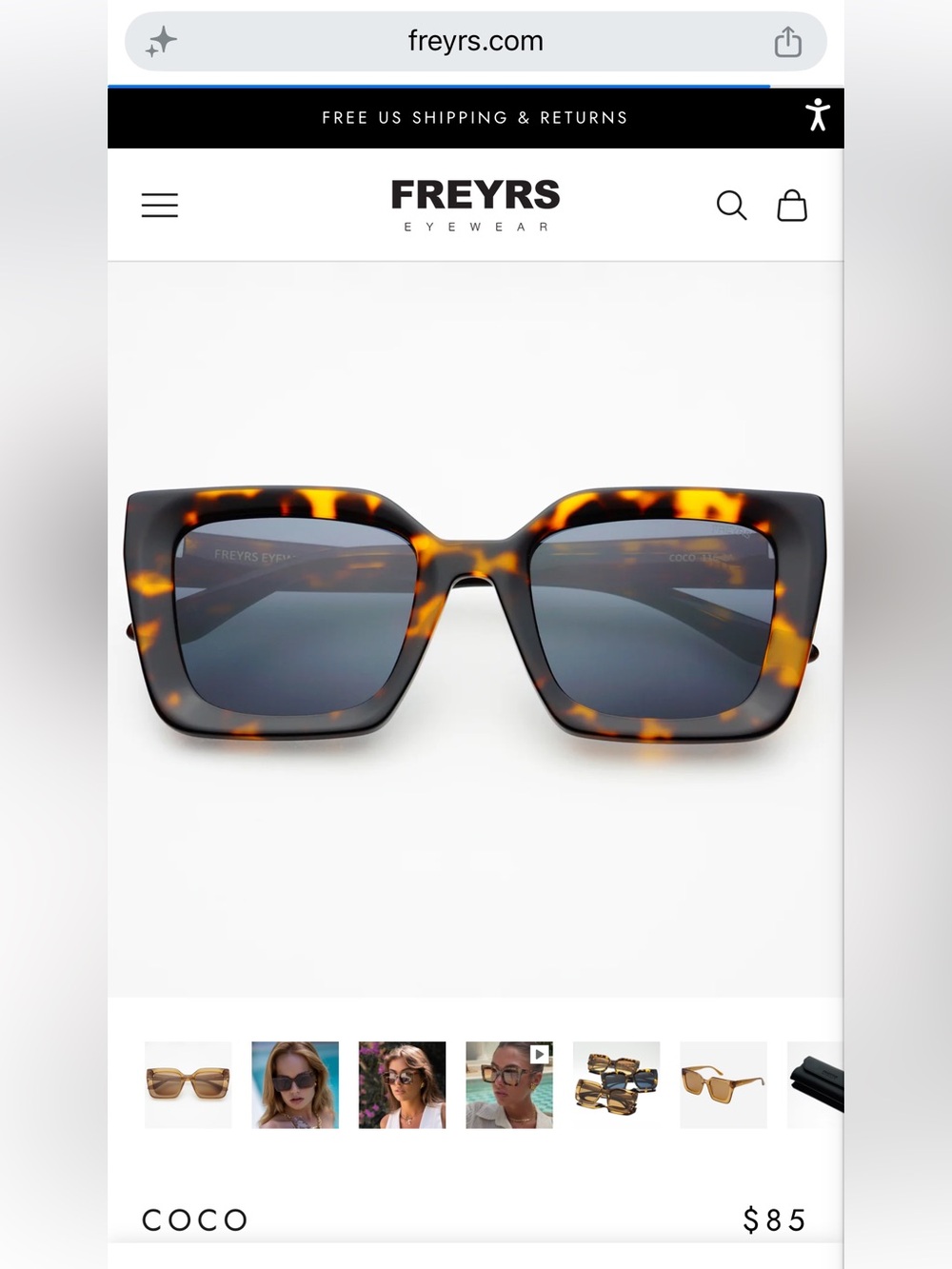 FREYRS Tortoiseshell Sunglasses